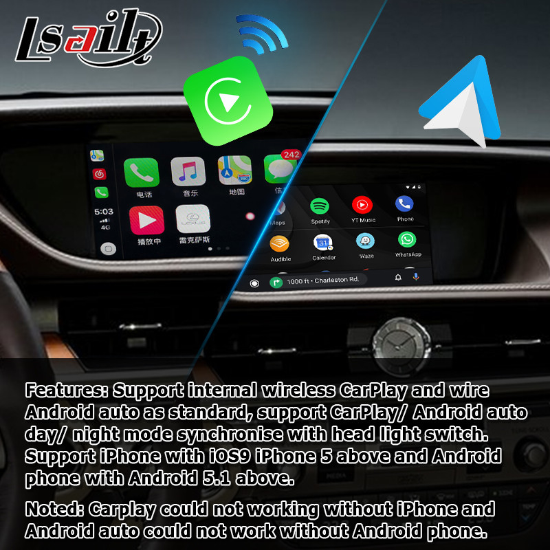 Коробки навигации андроида интерфейса ES250 ES350 ES300h Lexus автомобиль carplay видео- автоматической carplay опционный и андроида