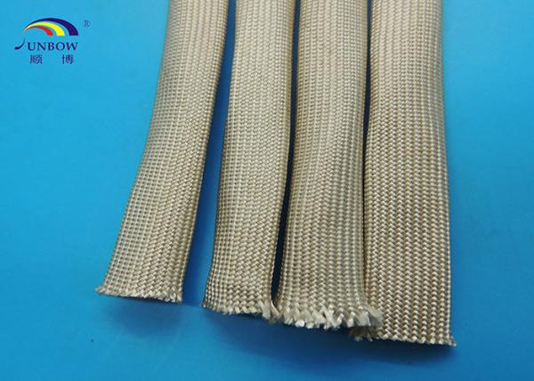 White Uncoated Flexible High Temperature Fiberglass Sleeving for Cables 400℃