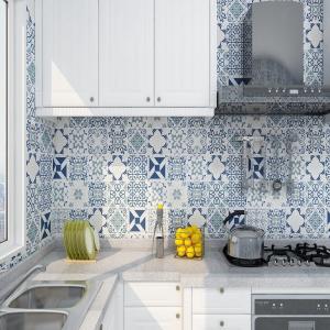 Modern Tile Mosaic Ceramic Wallpaper Roll for Kitchen Cupboard Cabinet Furniture