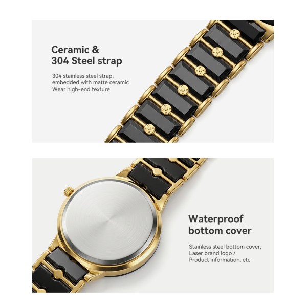 Aethelgard Ceramic Quartz Couple Watches