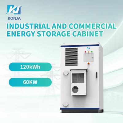 KonJa All In One 120kWh 60kw Armário de armazenamento de energia Bateria solar Armário de armazenamento ao ar livre