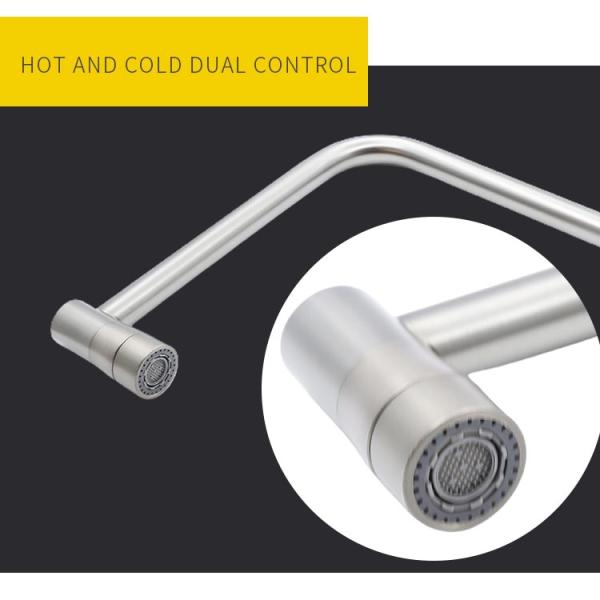 SONSILL Kitchen Luxury 304 Stainless Steel Single Handle Wire Drawing Sink Faucet