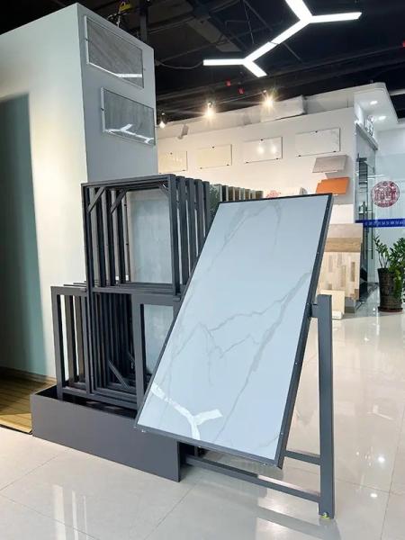 1200 X 1200mm Tile Display Stand Sliding Out  Customizing LOGO Rotating Display Stand