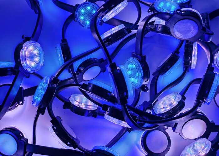 40mm DC24V RGB LED Point Light suitable for integration with remote lighting management