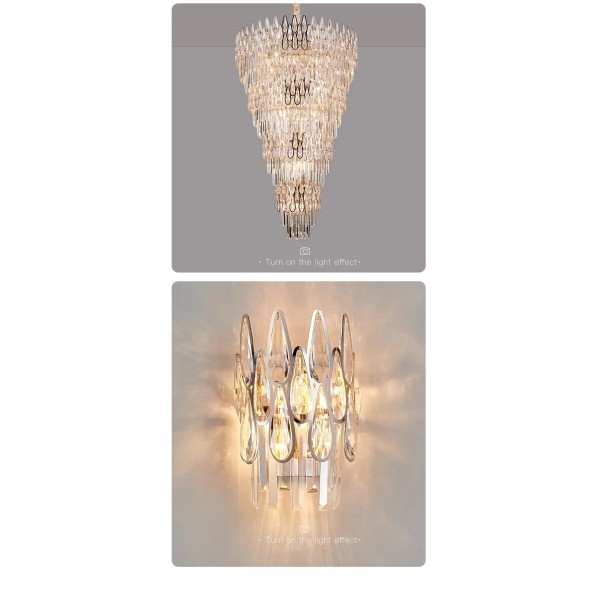 Duplex Building Living Room Chandelier Building Stairway Long Chandelier Luxury Crystal Lamp(WH-CY-269)