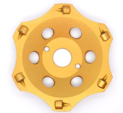 5 PCD Diamond Cup Wheels Super Good Wearness For Heavy Epoxy Removing