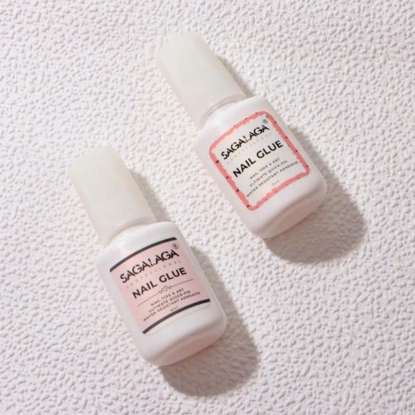 SAGALAGA OEM 7g Mini Professional Beauty False Press on Nail Glue Brush Professional for Transparent Nail Art Adhesives