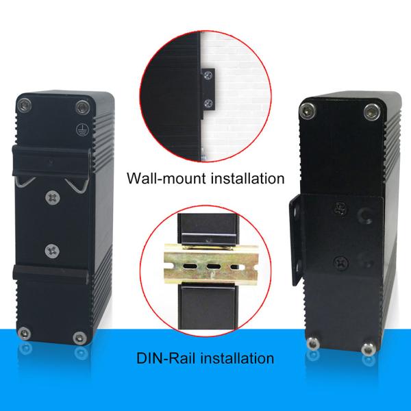 Mini Industrial 10/100/1000M 30W PoE+ Injector With 80~320VDC Input Power