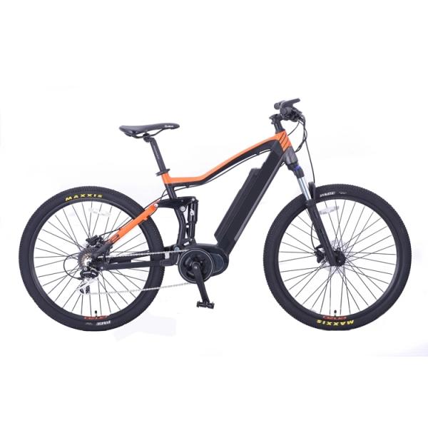 Max Range 50 - 60KM Full Suspension Electric Mountain Bike Wheel Size 27.5 Inch