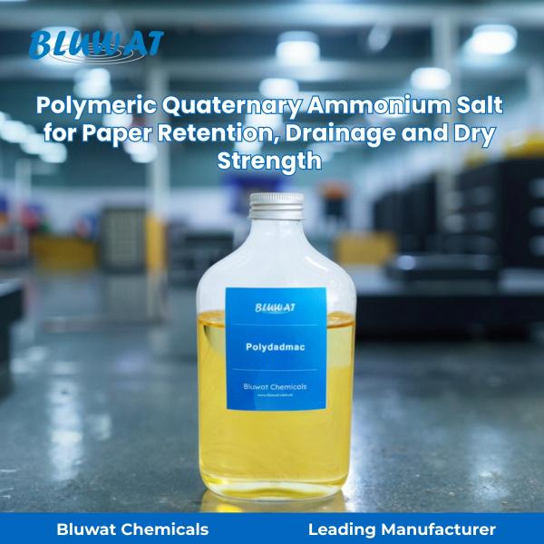 Polymeric Quaternary Ammonium Salt Polydadmac for Paper Retention, Drainage and Dry Strength | Bluwat Chemicals