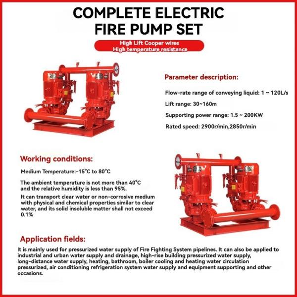 Diesel Engine Firefighting Water Pump Constant Pressure Frequency Conversion 220V