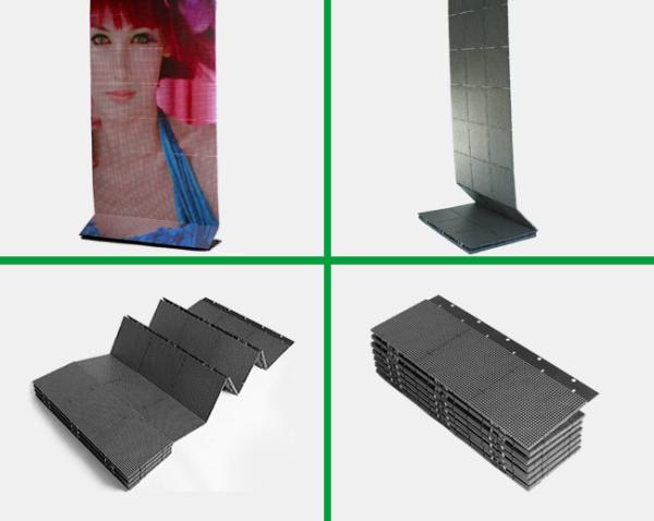 Slim Clear Foldable LED Screens , 7000 Pixel / M² led strip display screen advertising