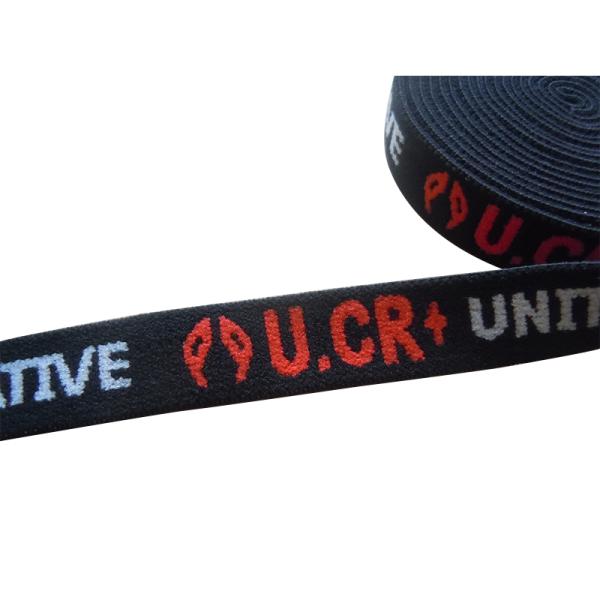 Nylon / Polyester / Cotton Soft Underwear Jacquard Elastic Waistband Reflective Tape