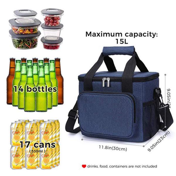 Oxford Lunch 15L Picnic Cooler Bag For Food And Drink