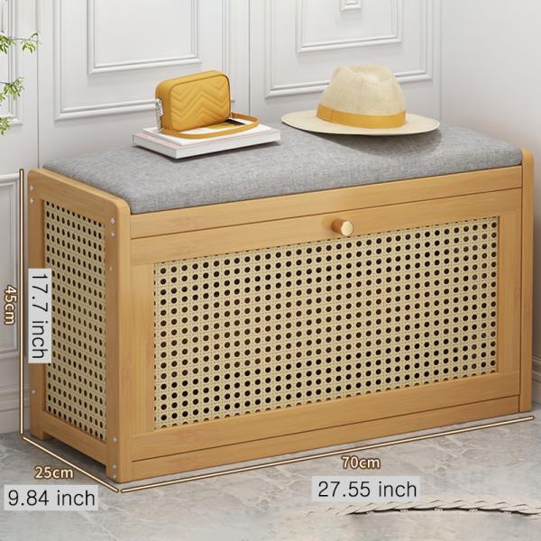 Simple Style Home Furniture Modern Decorative Entrance Area Shoe Storage Organizer with Cushion and Removable Cover