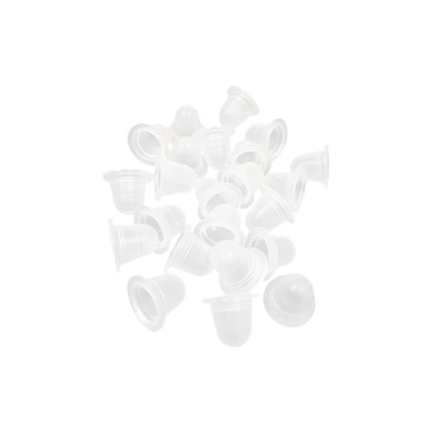 1.4cm Disposable Durable Silicone Tattoo Ink Ring Caps Eyelash Grafting