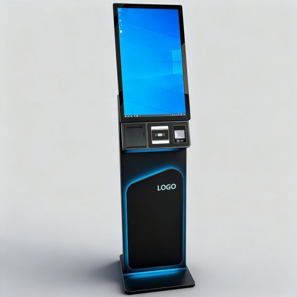 27/32 Inch Floor Standing Touch Screen Self Service Kiosk with 1920X1080 Resolution for Self Ordering and Interactive Use