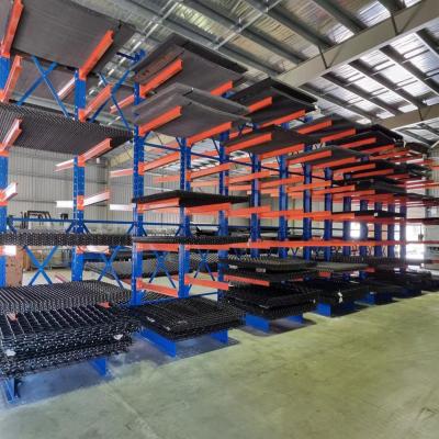 Double Sides Storage Adjustable Cantilever Racking Unobstructed