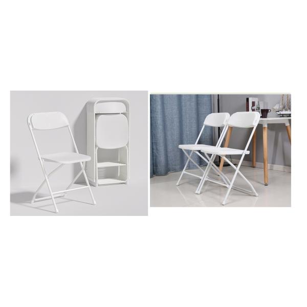 Wholesale Folding Portable Pp Plastic Metallic Frame Dinning Chair Plastic Chairs For Events