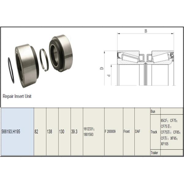 DAF Truck Bearing F 200009 Repair Insert Unit for Heavy Truck