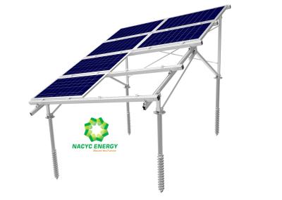 Suportes ajustáveis do painel solar do peso leve para plantas solares à terra de rolamento