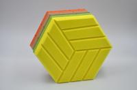 Panneau acoustique hexagonal suspendu ignifuge Panneaux insonorisés pour bureau appartement hôtel