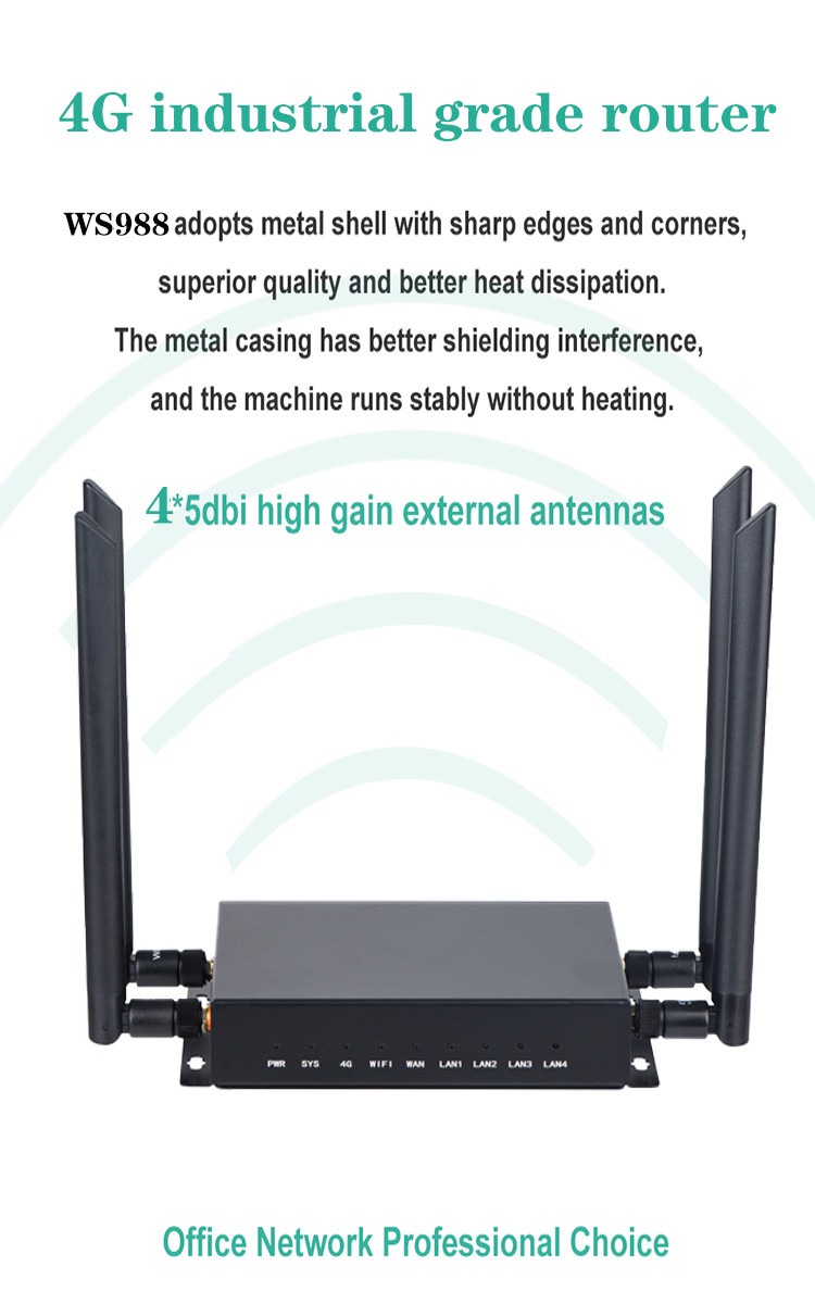 Маршрутизатор WS988 4g мобильный Wifi с поддержкой CAT4 CAT6 CAT12 слота SIM-карты