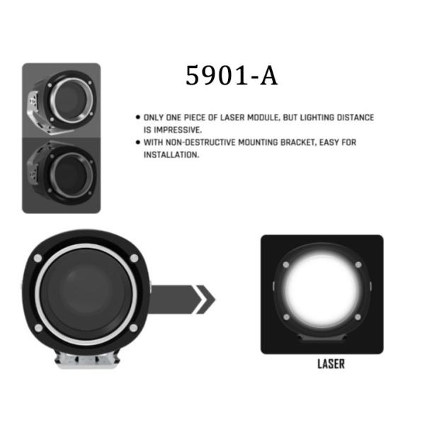 Offroad 10w 1000LM Laser Headlight Bulbs Sport Beam SUV ATV