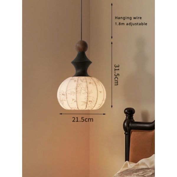 Dining Room Kitchen Chandelier Home Decor Bedsroom Bedside Hanging Light Vintage Wooden Ceiling Pendant Lamp (WH-VP-313)