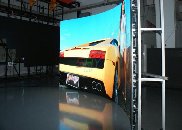 Full HD 3.91mm Curved LED Screens / big led video display panels Horizontal 120