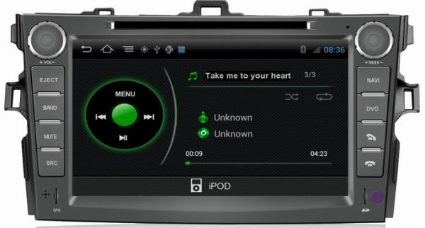 Ouchuangbo auto radio 3G wifi TV DVD navi multimedia for Toyota Corolla 2007-2011 s150 android 4.0 system OCB-063