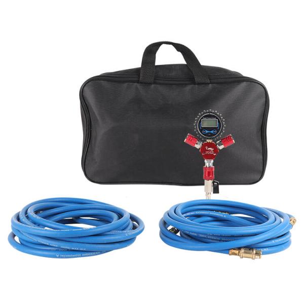 Medidor digital de 4 vías de maniobras de plástico aire hacia arriba y hacia abajo neumático inflar sistema deflactor con manguera para accesorios fuera de la carretera
