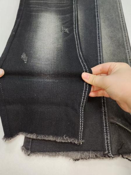 9.9oz Twill Style weak Stretch black/black Denim Fabric With 180cm full width JSD3094A For Jeans Lady Or Man