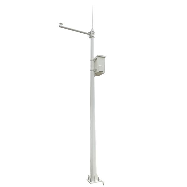 6m High Galvanized Steel CCTV Camera Poles For Public Security Monitor