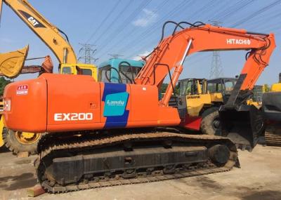 Máquina escavadora hidráulica da mão de cor vermelha segunda, máquina escavadora da esteira rolante de HITACHI EX200-3
