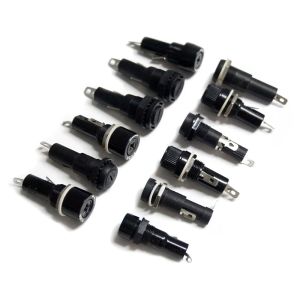 Screw Cap Chassis 6.3A 10A 5x20mm 6x30mm 10x38mm 2AG 3AG 5AG Ceramic Glass Tube Bayonet Panel Mount Fuse Holder
