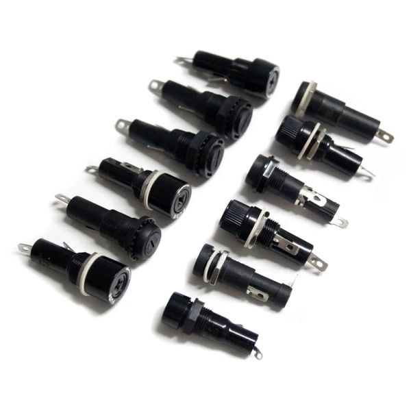 Screw Cap Chassis 6.3A 10A 5x20mm 6x30mm 10x38mm 2AG 3AG 5AG Ceramic Glass Tube Bayonet Panel Mount Fuse Holder