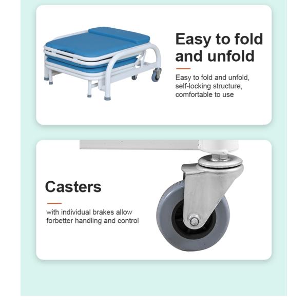 MN-PHY003 Medical Chair, Hospital Foldable Bed, Hospital Furniture Patient Accompany Chair Sleep Bed Foldable Chair