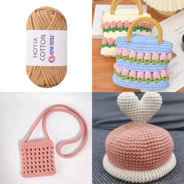 1/1NM 70% Cotton 30% Nylon Cotton Nylon Yarn Colorful Hand Made Crochet Knitting Yarn For Beginners