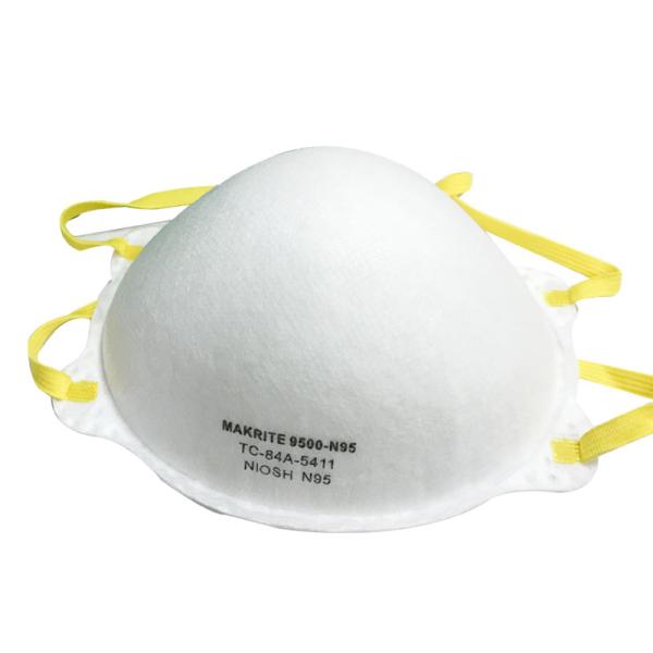9500 N95 Ffp2 Face Mask / White Color Disposable Non Woven Face Mask