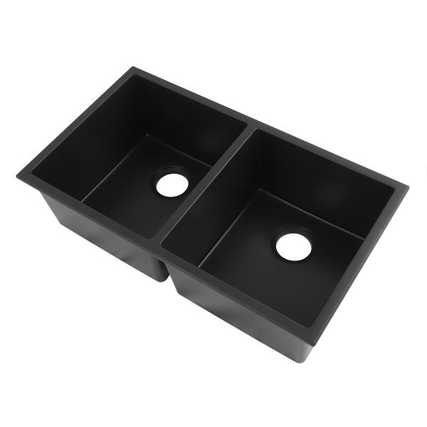 wholesale 50/50 double bowl undermount composite granite/quartz sink