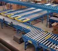 Continuous-Flow Roller Conveyor Line Customized Frame Width For Mass Production