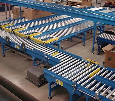 Continuous-Flow Roller Conveyor Line Customized Frame Width For Mass Production