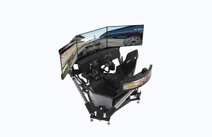 Имитатор стеклоткани 9D, динамическое VR участвуя в гонке имитатор вождения автомобиля экрана Dof 3 игрового автомата 6 имитатора