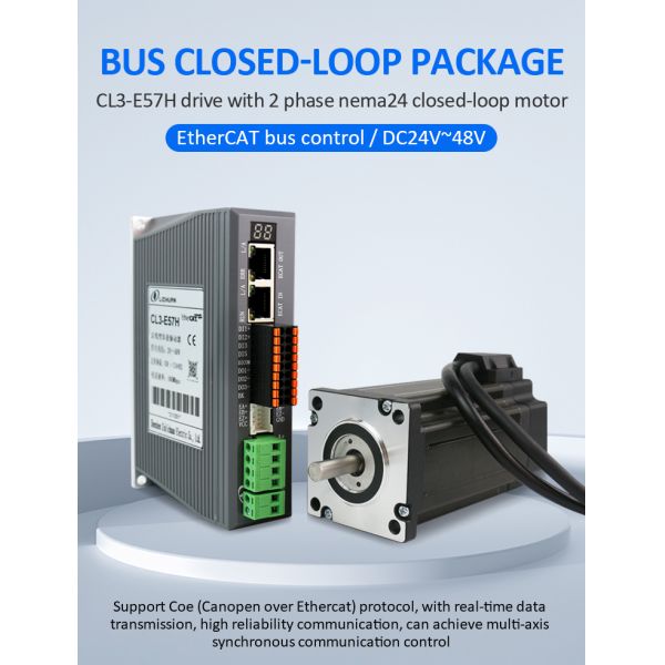 Lichuan DC Closed Loop Stepper Motor Drivers Kit 2.8N.m 2 Phase Nema24 DC24V～48V 4.5A 1000PPR
