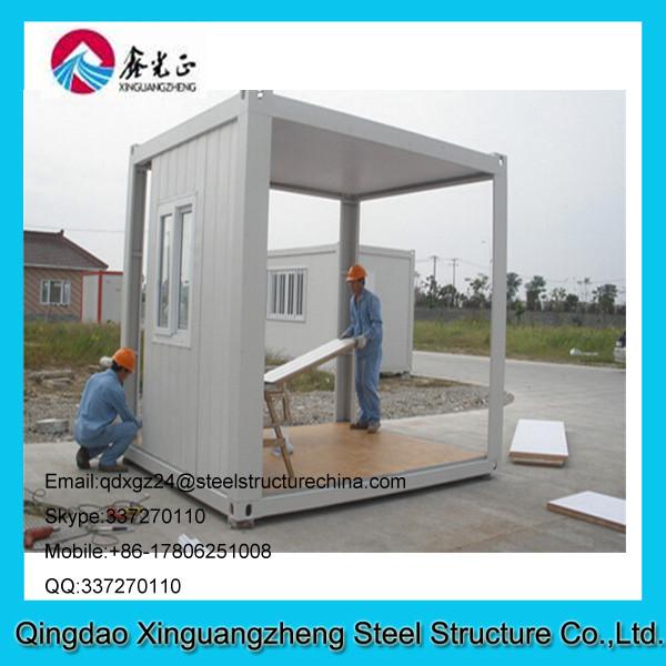 Recycled Mini Flat Pack 10ft Container Prefab Guard House EPS Panel Homes