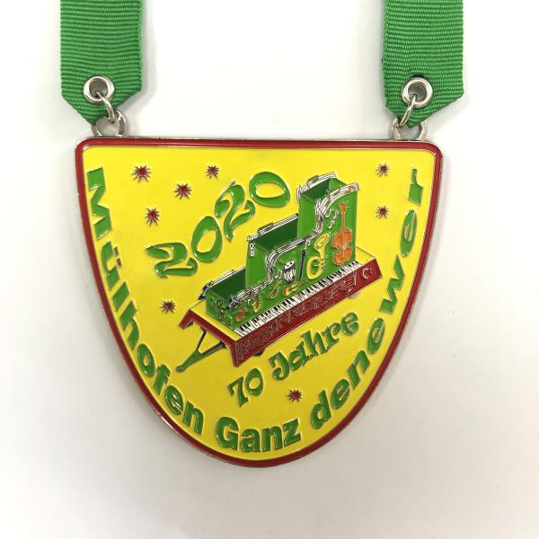 Custom Hanging Metal Sports Medal Soft Hard Enamel Carnival Medal With Ribbon