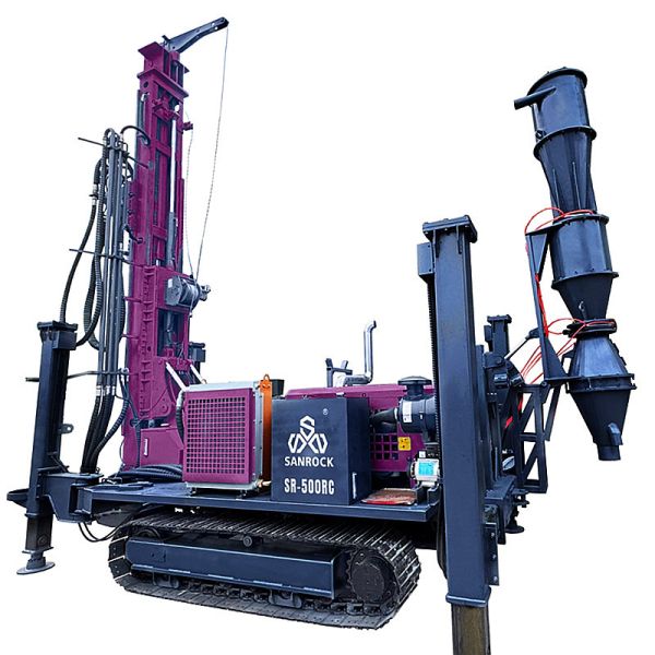 Reverse Circulation Drilling Rig with 132KW Diesel Power for 500m Drilling Depth and Hydraulic Controlling