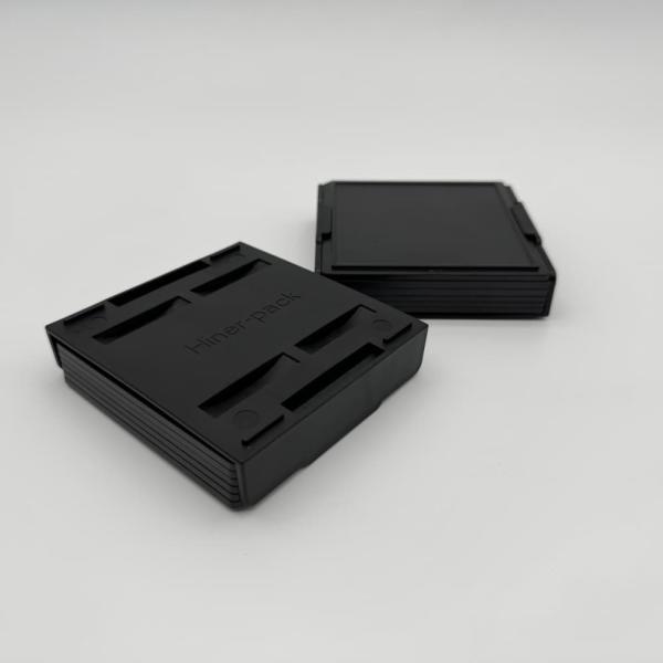4 Inch ESD Black PP Waffle Pack Clip 5+1