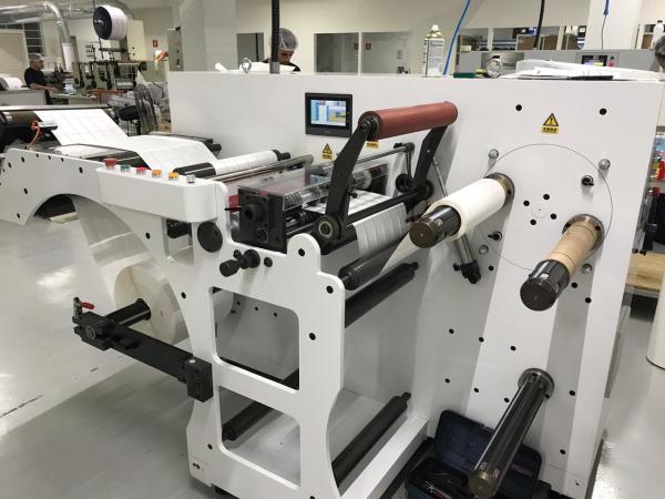 450mm High Speed Slitting Machine , 380V Turret Slitter Rewinder